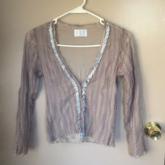 silver sparkle cardigan